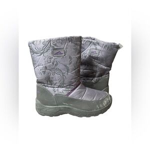 Polar Edge Women’s Snow Boots Light Purple Zip Fleece Lined 10